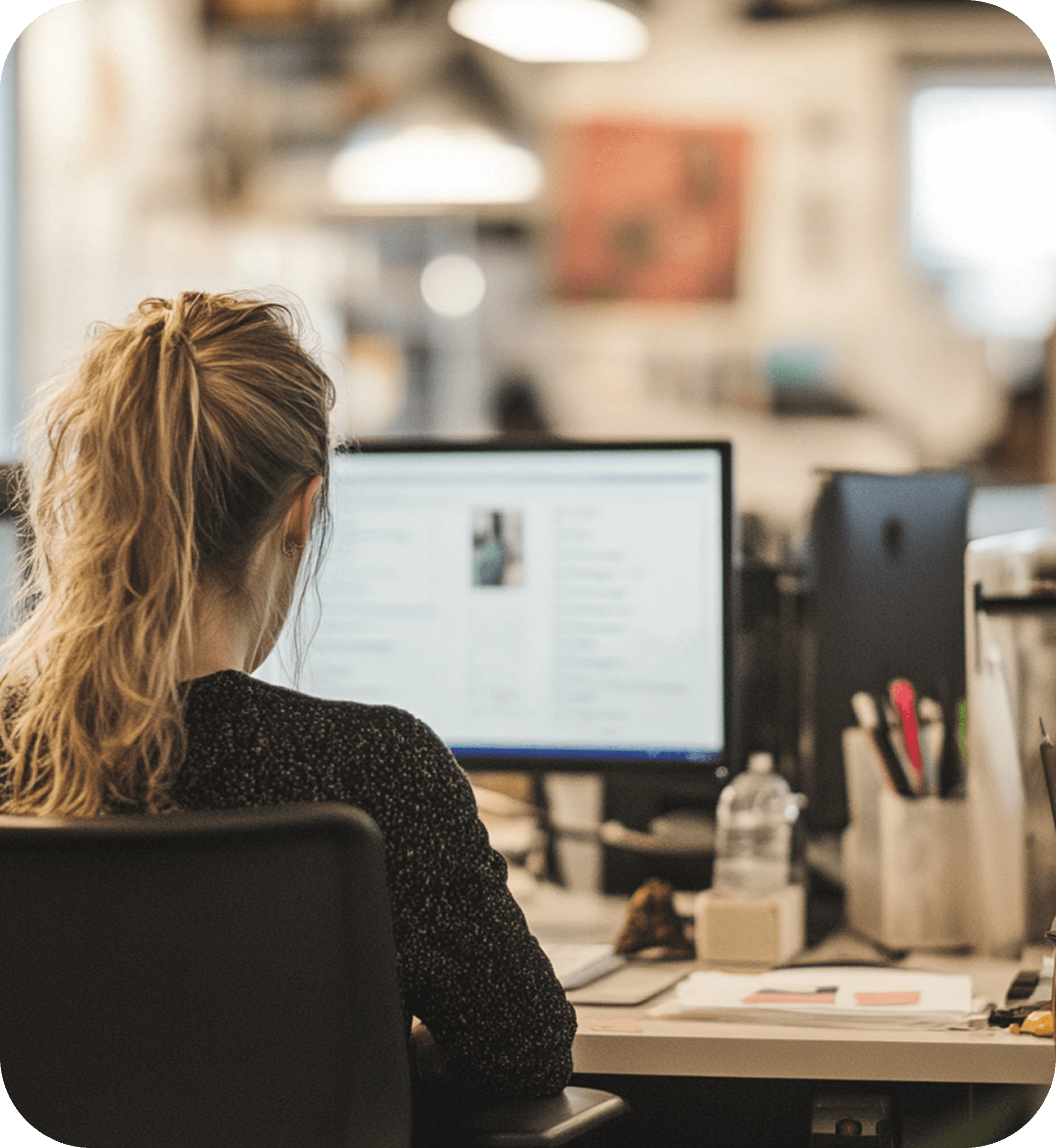 Person working at computer